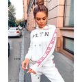 Женский спортивный костюм белый VLTN 1379, Колір: Білий, Розмір: s-m, фото 
