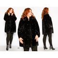 Жіноче пальто з альпака колір чорний 15, Колір: Чорний, Розмір: 52-60, фото 