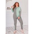 Жіночий спортивний костюм для повних ментол 1016, Колір: Ментол, Розмір: s-m, фото 