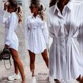 Сукня-сорочка біла МОД # 1, Колір: Білий, Розмір: s-m, фото 
