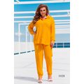 Жіночий костюм модний колір гірчиця 1028, Колір: Гірчиця, Розмір: 56-58, фото 