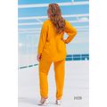 Жіночий костюм модний колір гірчиця 1028, Колір: Гірчиця, Розмір: 48-50, фото , зображення 2