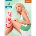 Conte  Elegant Solo 15 Den тончайшие классические колготки с шортиками Bronz цвет загара, Цвет: Загар, Размер: 5, фото 