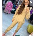 Женский спортивный костюм теплый светло-бежевый кофта и штаны 1586, Цвет: Бежевый, Размер: M-L (44-46 UKR), фото 