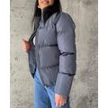 Жіноча зимова куртка коротка сірого кольору 244, Колір: Сірий, Розмір: S, фото , зображення 2