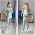 Жіночий затишний теплий костюм спортивний м'ята 7212, Колір: М'ятний, Розмір: s-m, фото 
