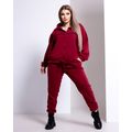 Женский спортивный костюм большого размера  бордовый 1050, Цвет: Бордовый, Размер: 48-50 UKR, фото 