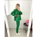 Жіночий костюм трійка з сорочкою колір зелений 7220, Колір: Зелений, Розмір: s-m, фото , зображення 3