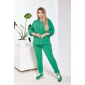Женский костюм прогулочный большого размера цвет зеленый 1070, Цвет: Зеленый, Размер: 56-58 UKR, фото 