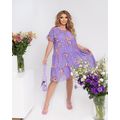 Платье туника в цветочек цвет фиалка  822/1822, Цвет: Фиалка, Размер: 42-46 UKR (One size), фото 