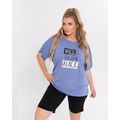 Жіночий костюм для повних футболка та шорти колір джинс 766, Колір: Джинс, Розмір: 50-52, фото 