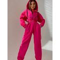 Женский теплый комбинезон закрытый теплый малиновый 3001, Цвет: Малиновый, Размер: 50-52 UKR, фото , изображение 2