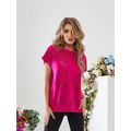 Жіноча кофта з коротким рукавом малинова 108, Колір: Малиновий, Розмір: 42-46, фото 
