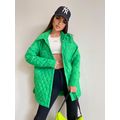 Жіноча куртка-сорочка зелена 30270, Колір: Зелений, Розмір: 46-48, фото 