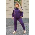 Женский спортивный костюм теплый большого размера фиолетовый 1041, Цвет: Фиолетовый, Размер: 54-56 UKR, фото 