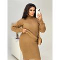 Женский юбочный костюм бежевый большого размера 4413-75, Цвет: Бежевый, Размер: 42-46 UKR (One size), фото 