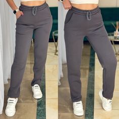 Жіночі спортивні штани графітові 681-5381, Колір: Графіт, Розмір: s-m, фото 