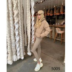 Жіноча коротка куртка бежева 5005, Колір: Бежевий, Розмір: S, фото , зображення 2