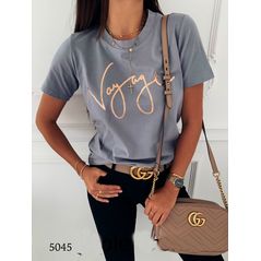 Женская белая футболка трикотажная Vаyage  5045, Колір: Сірий, Розмір: 42-46, фото 