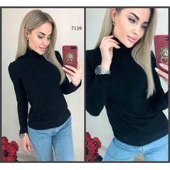 Женский гольф черный 7139, Цвет: Черный, Размер: S-M (42-44 UKR), фото 