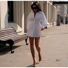 Сорочка плаття біле 301, Колір: Білий, Розмір: s-m, фото , зображення 2