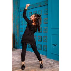 Плаття чорне з відкритими плечима 263, Колір: Чорний, Розмір: L, фото , зображення 2