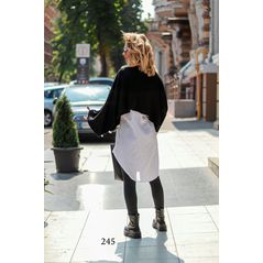 Жіноча кофта чорна вільного крою 245, фото , зображення 2