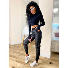 Женские спортивные штаны черные 287, Цвет: Черный, Размер: S-M (42-44 UKR), фото 