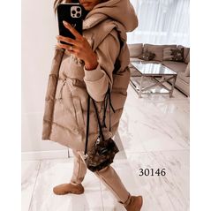 Женский спортивный костюм с жилетом цвет бежевый 30146, Цвет: Бежевый, Размер: S-M (42-44 UKR), фото , изображение 2