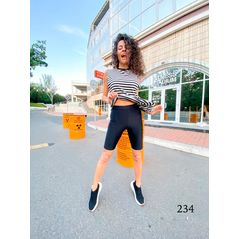 Велосипедки жіночі чорні 234, Колір: Чорний, Розмір: s-m, фото 