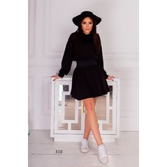 Стильне плаття в спортивному стилі колір чорний 310, Колір: Чорний, Розмір: s-m, фото 