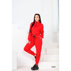 Женский спортивный костюм красный 644, Цвет: Красный, Размер: S-M (42-44 UKR), фото , изображение 2