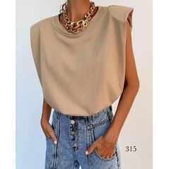 Женская футболка белая 315​, Колір: Бежевий, Розмір: 42-46, фото 