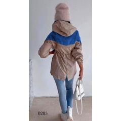 Вітрівка жіноча бежева 0283, Колір: Бежевий, Розмір: s-m, фото , зображення 2