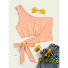 Жіноча майка-топік колір персик 527, Колір: Персиковий, Розмір: s-m, фото 