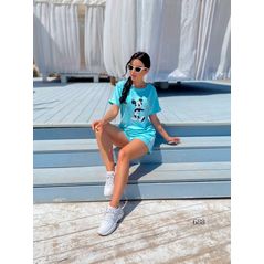 Жіночий спортивний костюм прогулянковий блакитний 688, Колір: Блакитний, Розмір: s-m, фото , зображення 2