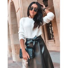 Жіноча стильна спідниця чорна 265, фото , зображення 3