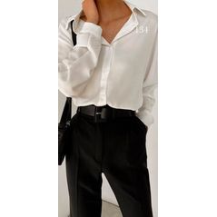 Жіноча біла сорочка 134, Колір: Білий, Розмір: s-m, фото 