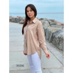Жіноча сорочка бежева 30208, Колір: Бежевий, Розмір: s-m, фото 