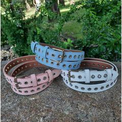 Жіночий ремінь з легкого шкірозамінніка ширина 22 мм, фото , зображення 2