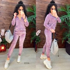 Жіночий велюровий костюм спортивний фіалка 0316, Колір: Фіалка, Розмір: S, фото 