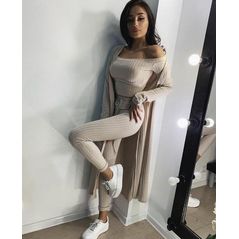 Жіночий костюм "трійка" кардиган, топ і брюки бежевий 538, Колір: Бежевий, Розмір: 42-46, фото 