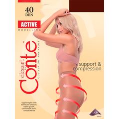 Conte Active 40 Den корректирующие колготки средней плотности Mocca цвет шоколадный, Цвет: Шоколадный, Размер: 2, фото 