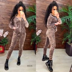 Жіночий велюровий костюм спортивний мокко 0316, Колір: Мокко, Розмір: S, фото 