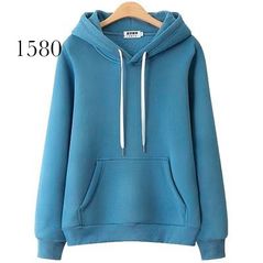 Жіночий худі джинс з кишенею великим 1580, Колір: Джинс, Розмір: 42-46, фото 