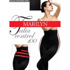 Marilyn Talia Control 100 Den моделирующие колготки для женщин с эффектом велюра Nero черные, Цвет: Черный, Размер: 2, фото 