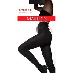 Marilyn Arctica 140 Den Top Comfort Nero чорні теплі класичні жіночі колготки з бавовни із завищеною талією, Колір: Чорний, Розмір: 2, фото 