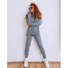 Жіночий в'язаний спортивний костюм класний сірий 0189, Колір: Сірий, Розмір: 42-46, фото 