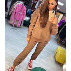 Женский спортивный костюм теплый мокко кофта и штаны 1586, Цвет: Мокко, Размер: S-M (42-44 UKR), фото 