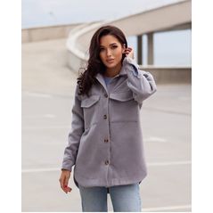 Рубашка женская кашемировая серая 168, Цвет: Серый, Размер: 42-46 UKR (One size), фото 